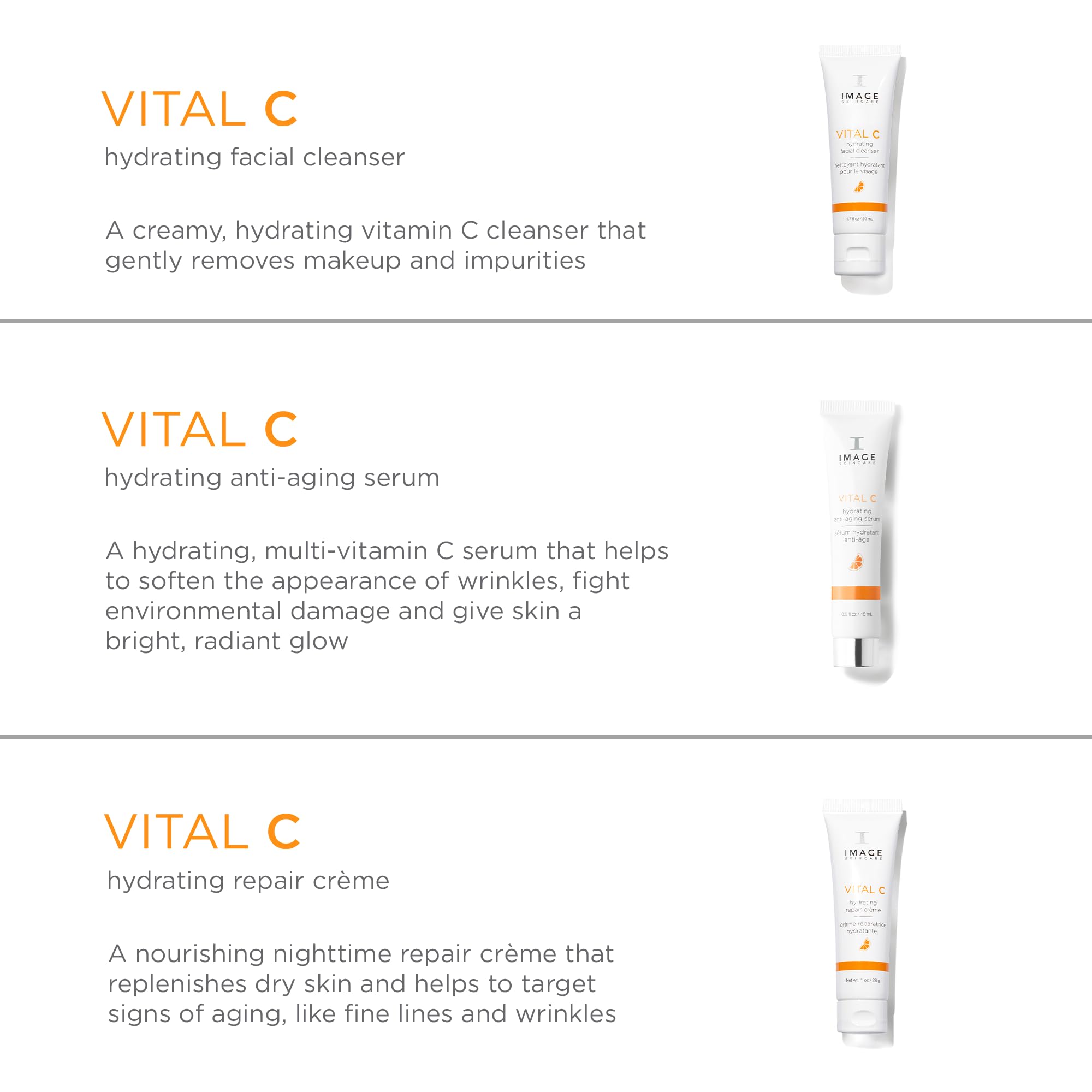 IMAGE Skincare, VITAL C Hydrating Face Serum, with Vitamin C and Hyaluronic Acid, to Brighten, Tone and Smooth Appearance of Wrinkle