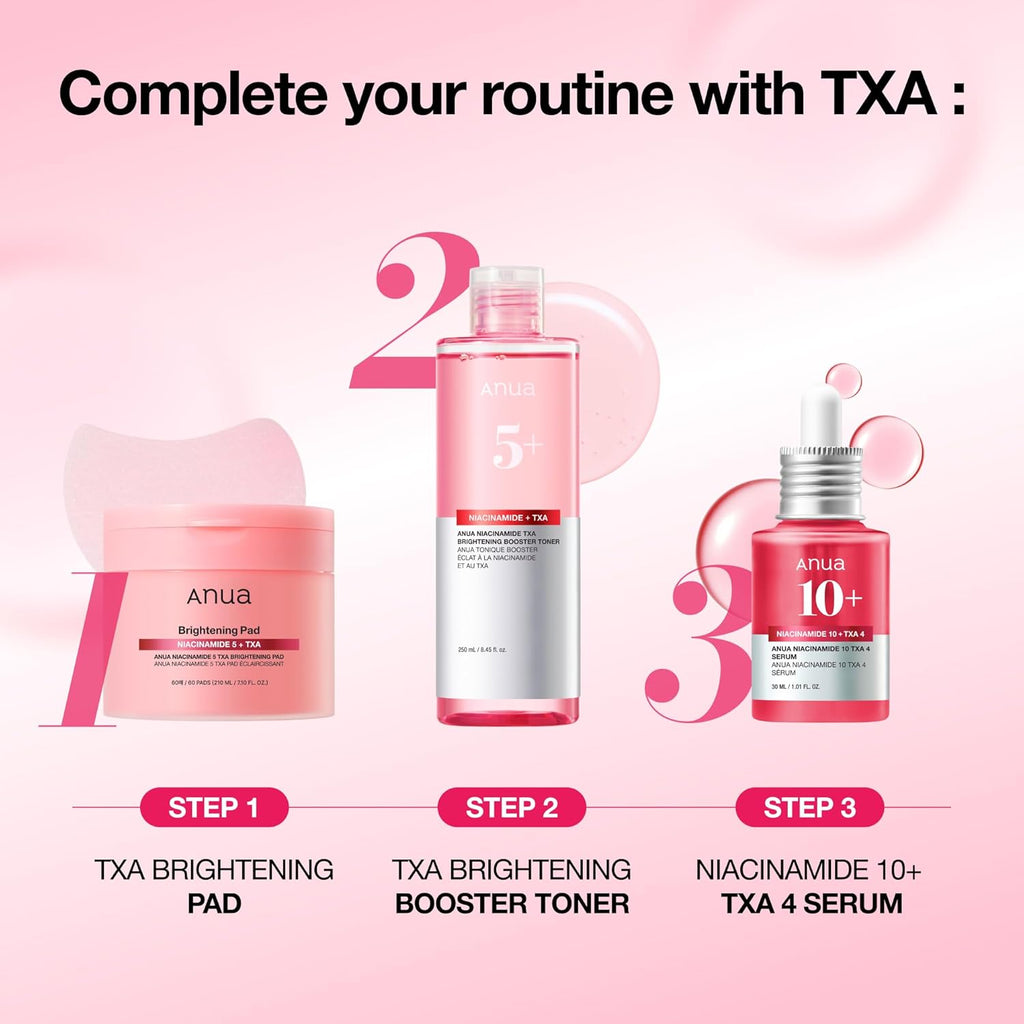 Anua Niacinamide 10 + TXA 4 Serum, Dark Spot Care, Hyaluronic Acid, Tranexamic Acid, Lightweight & Hydrating All-in-One Daily Facial Serum for Glass Skin, Korean Skincare, 1.01 fl.oz
